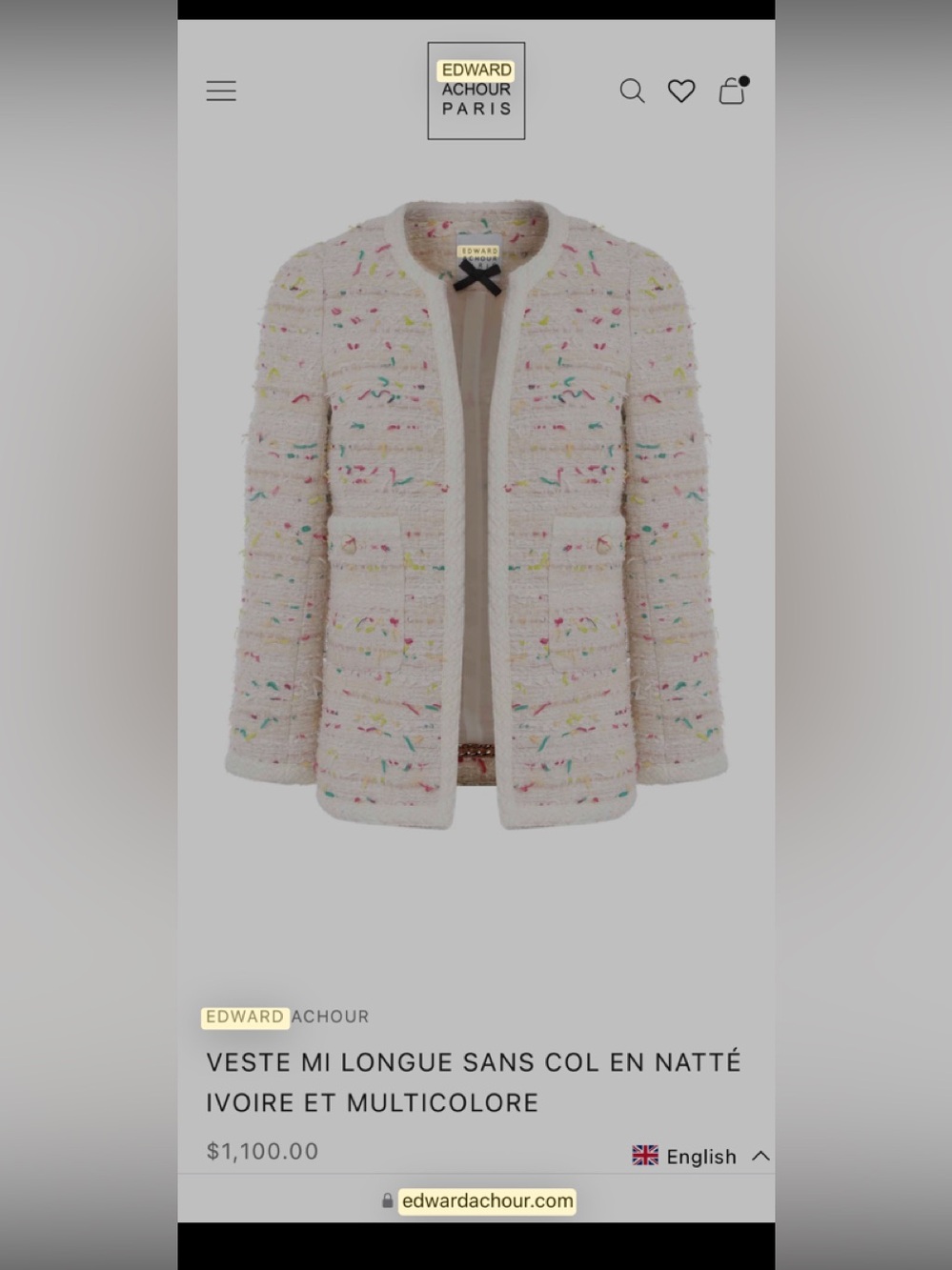 Edward Achour Paris SHORT Vest
